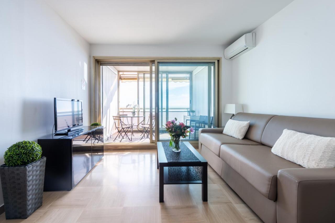 Sea Front - Panoramic Sea View Studio With Terrace Niza Exterior foto