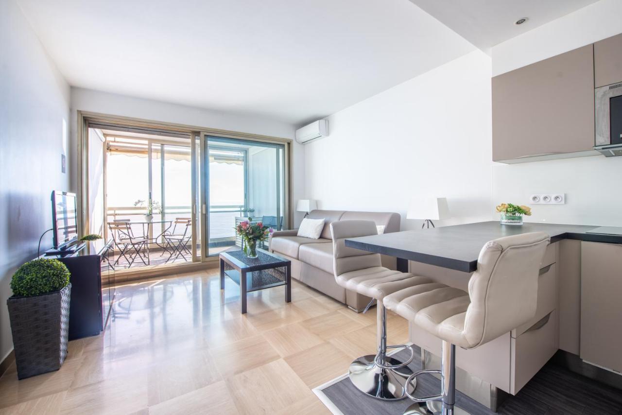 Sea Front - Panoramic Sea View Studio With Terrace Niza Exterior foto
