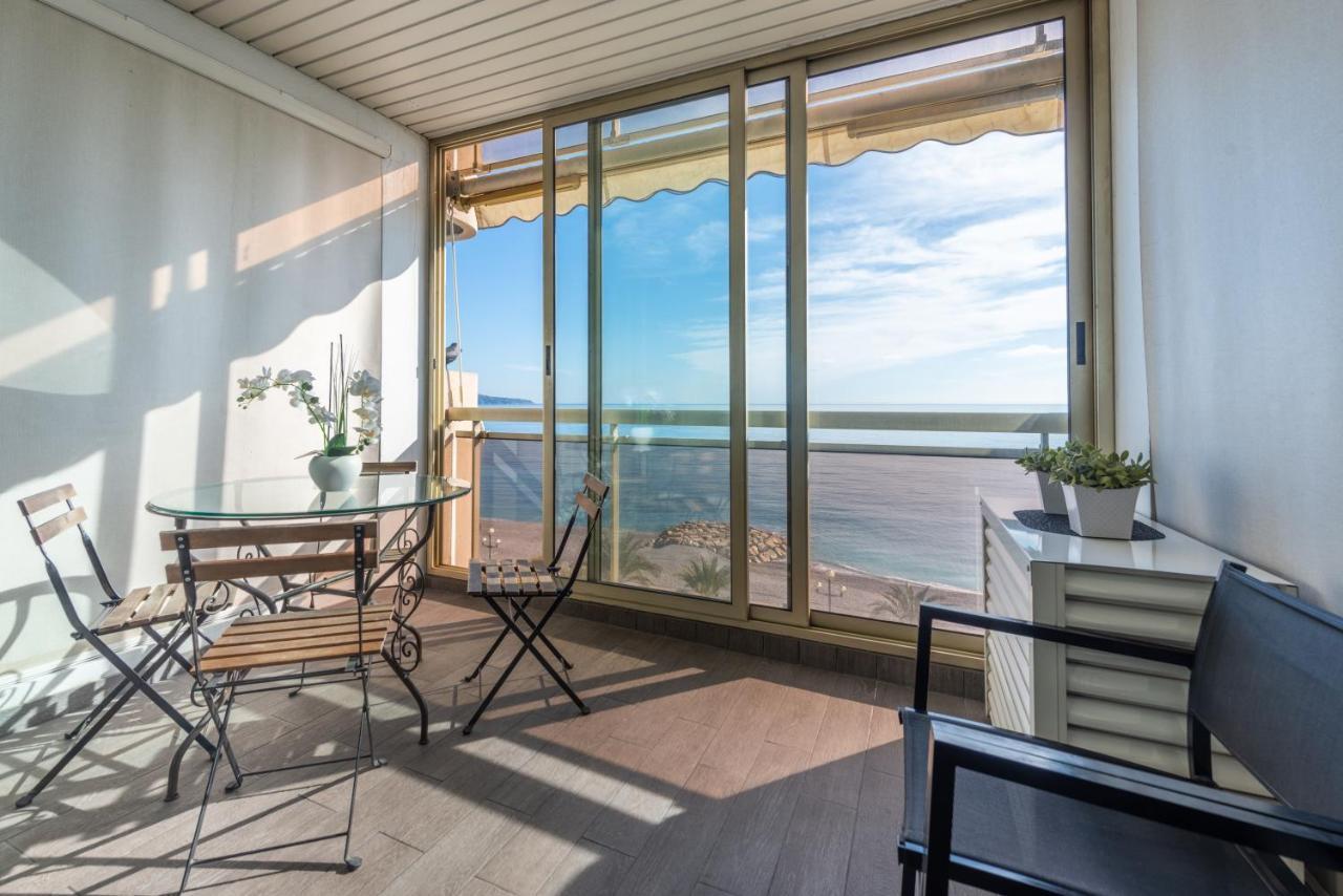 Sea Front - Panoramic Sea View Studio With Terrace Niza Exterior foto